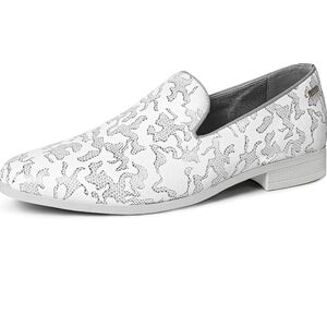 Men's White Slip-On Loafers